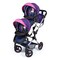 Bayer: Twin Doll Pram Neo, Blue With Unicorn and Hearts, 18 Inch | Pretend | Dress up | Accessories